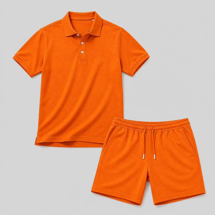 Men's Sports Set – Lightweight Polo & Shorts Two-Piece Summer Outfit 1