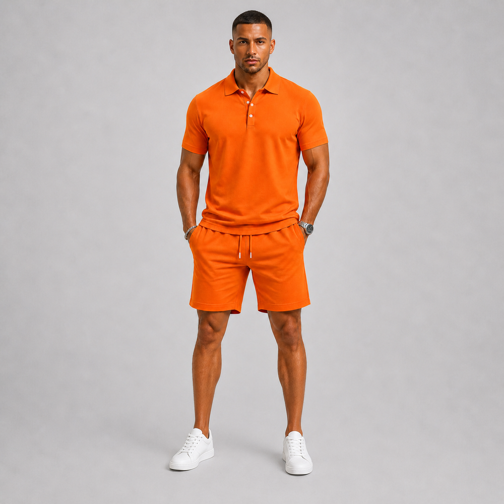 Men's Sports Set – Lightweight Polo & Shorts Two-Piece Summer Outfit 2