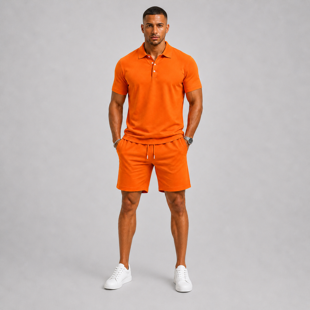 Men's Sports Set – Lightweight Polo & Shorts Two-Piece Summer Outfit 2