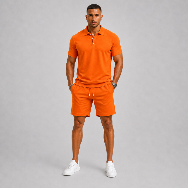 Men's Sports Set – Lightweight Polo & Shorts Two-Piece Summer Outfit 2