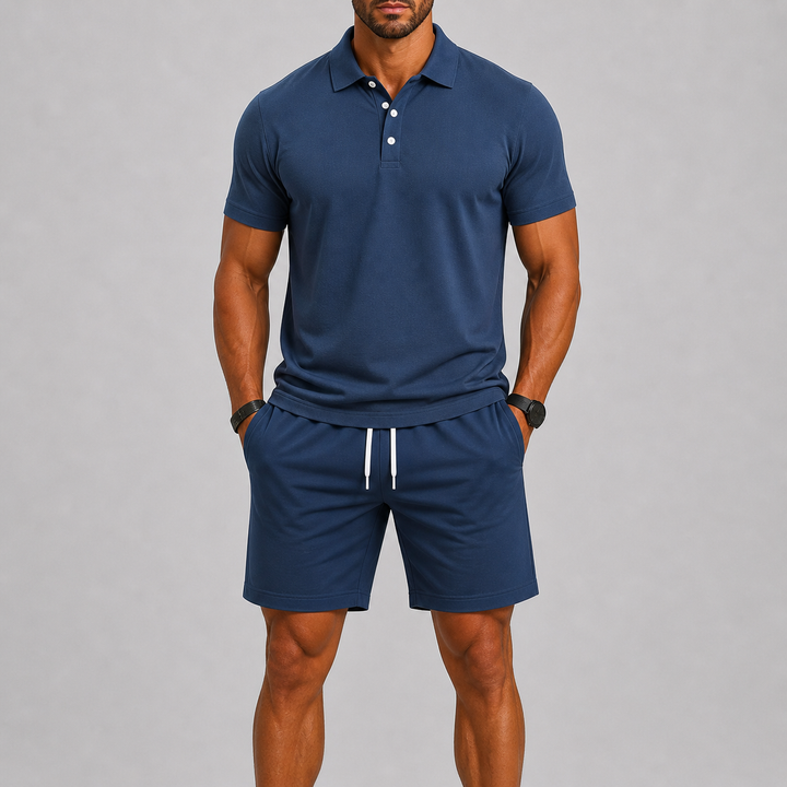 Men's Sports Set – Lightweight Polo & Shorts Two-Piece Summer Outfit 11