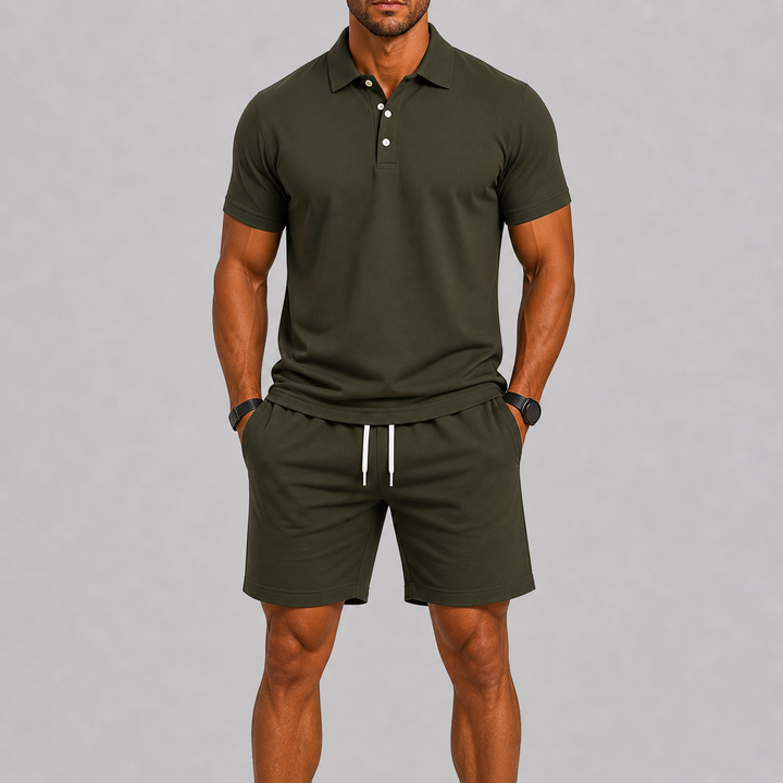 Men's Sports Set – Lightweight Polo & Shorts Two-Piece Summer Outfit 9