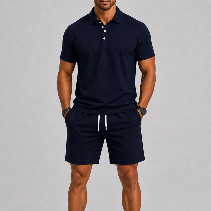 Men's Sports Set – Lightweight Polo & Shorts Two-Piece Summer Outfit 12