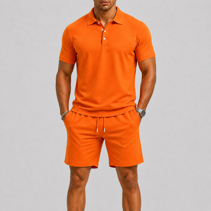 Men's Sports Set – Lightweight Polo & Shorts Two-Piece Summer Outfit 4
