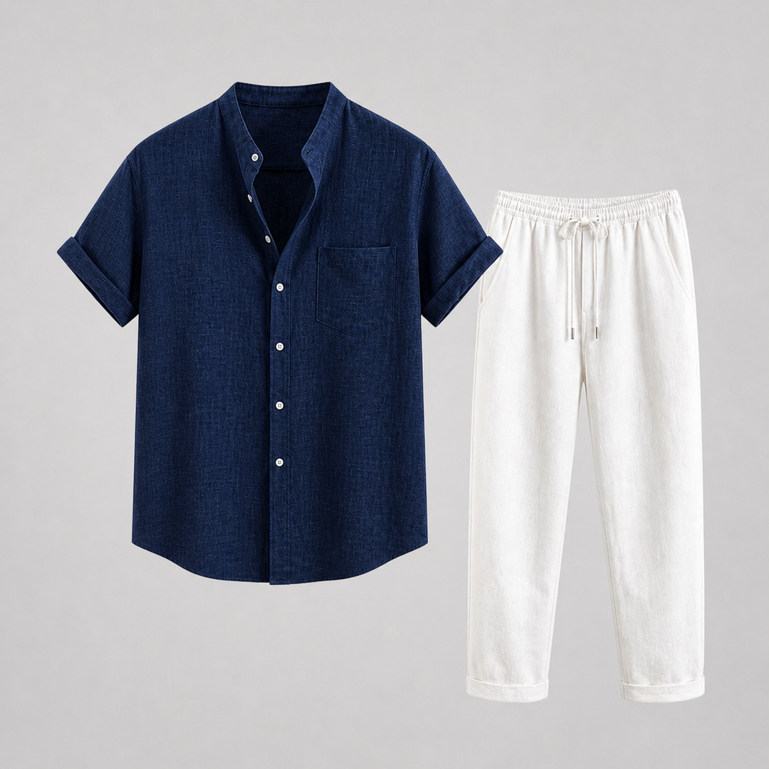 Men's Linen Set – Shirt & Trousers Two-Piece Summer Outfit 7