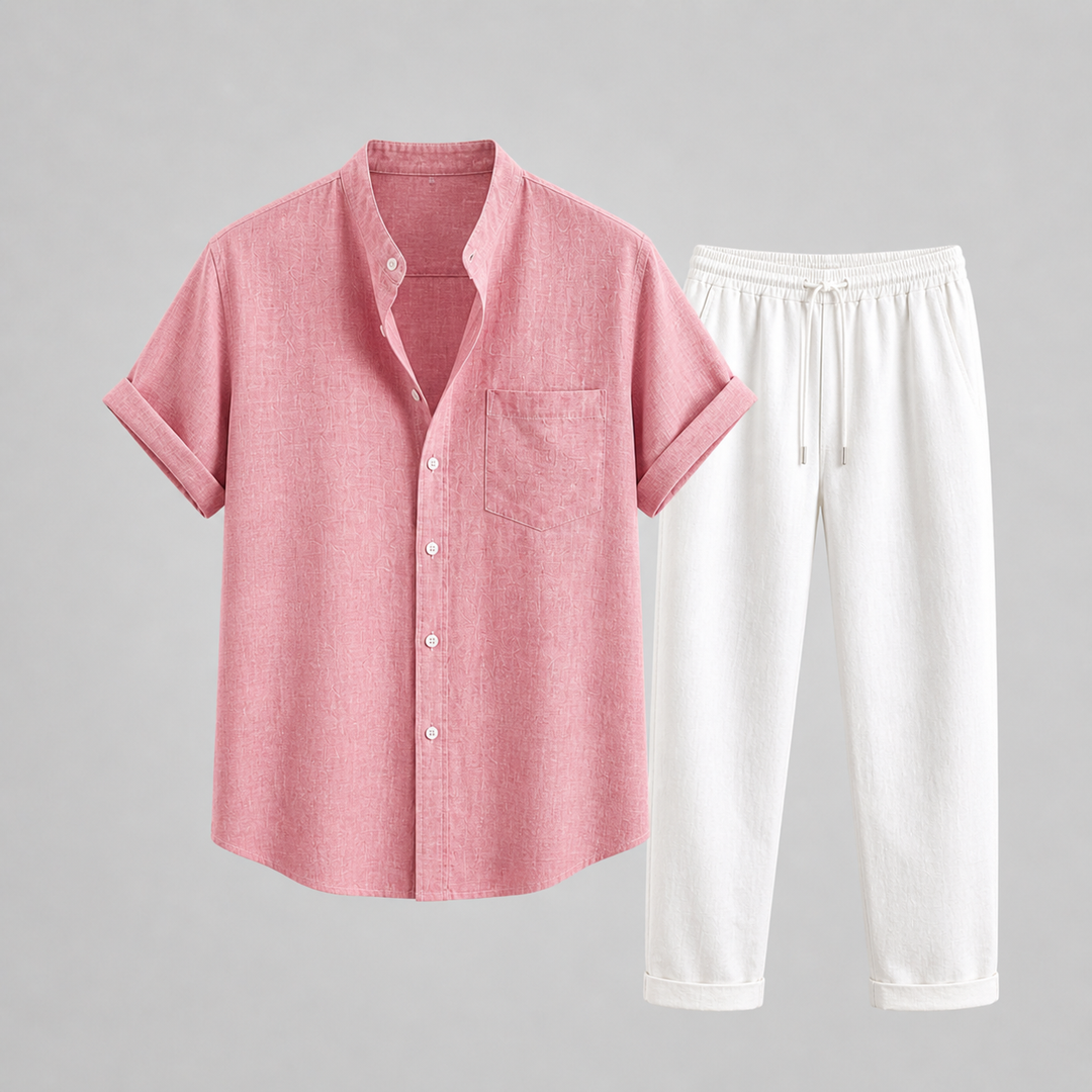Men's Linen Set – Shirt & Trousers Two-Piece Summer Outfit 8