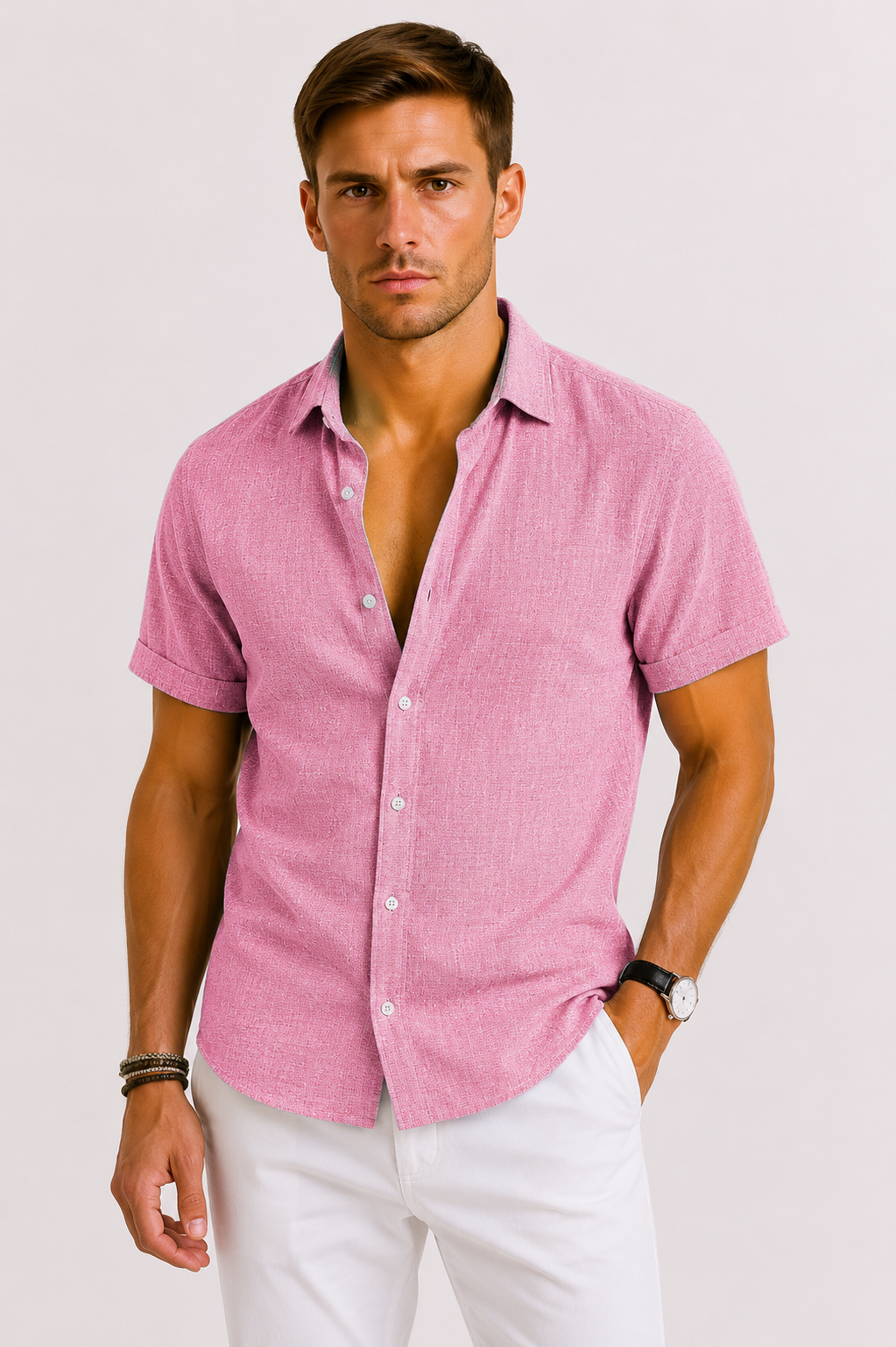 Men's Linen Shirt – Airy Lightweight Summer Shirt with Timeless Design 8