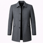 Men's structured overcoat with notched collar, button front and flap pockets