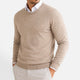 Men's plain crew neck sweater with long sleeves