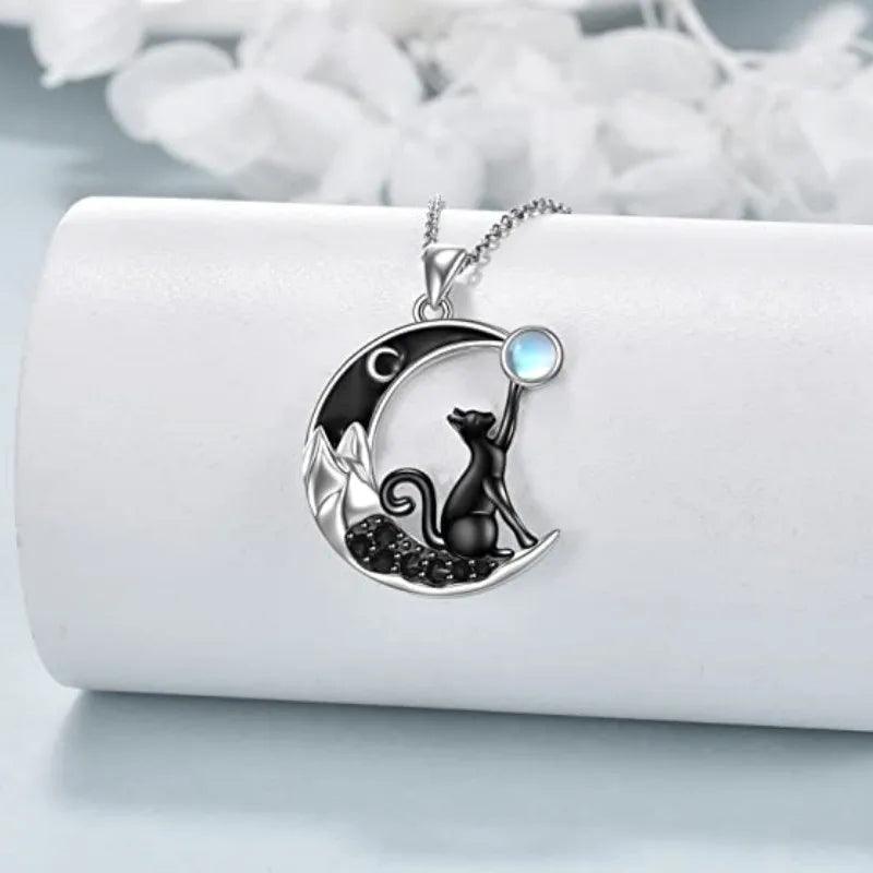 Clara Cat Moon Pendant 0