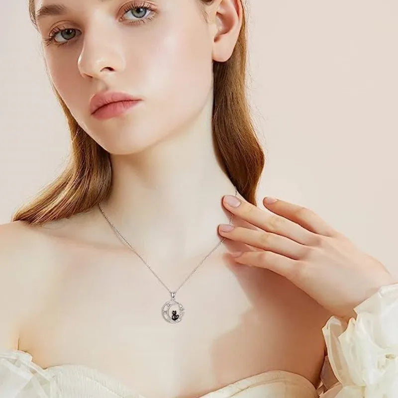 Clara Cat Moon Pendant 2