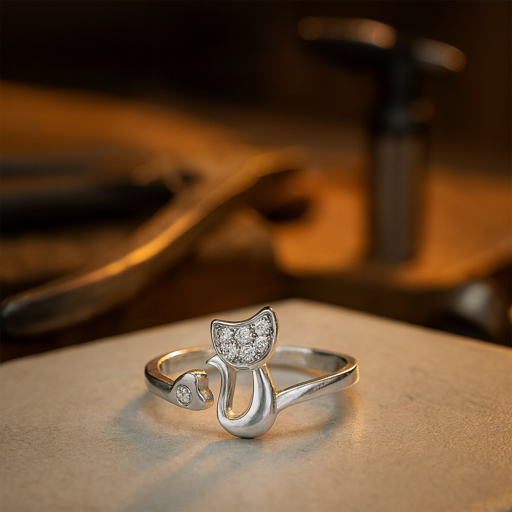 Clara Cat Open Ring 0