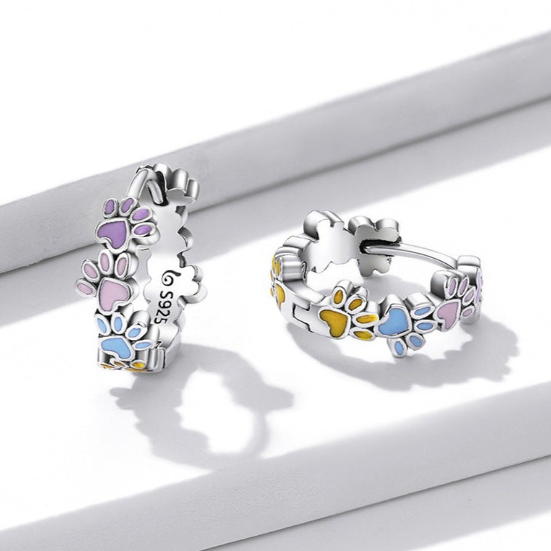 Clara Colorful Paws Hoops 1