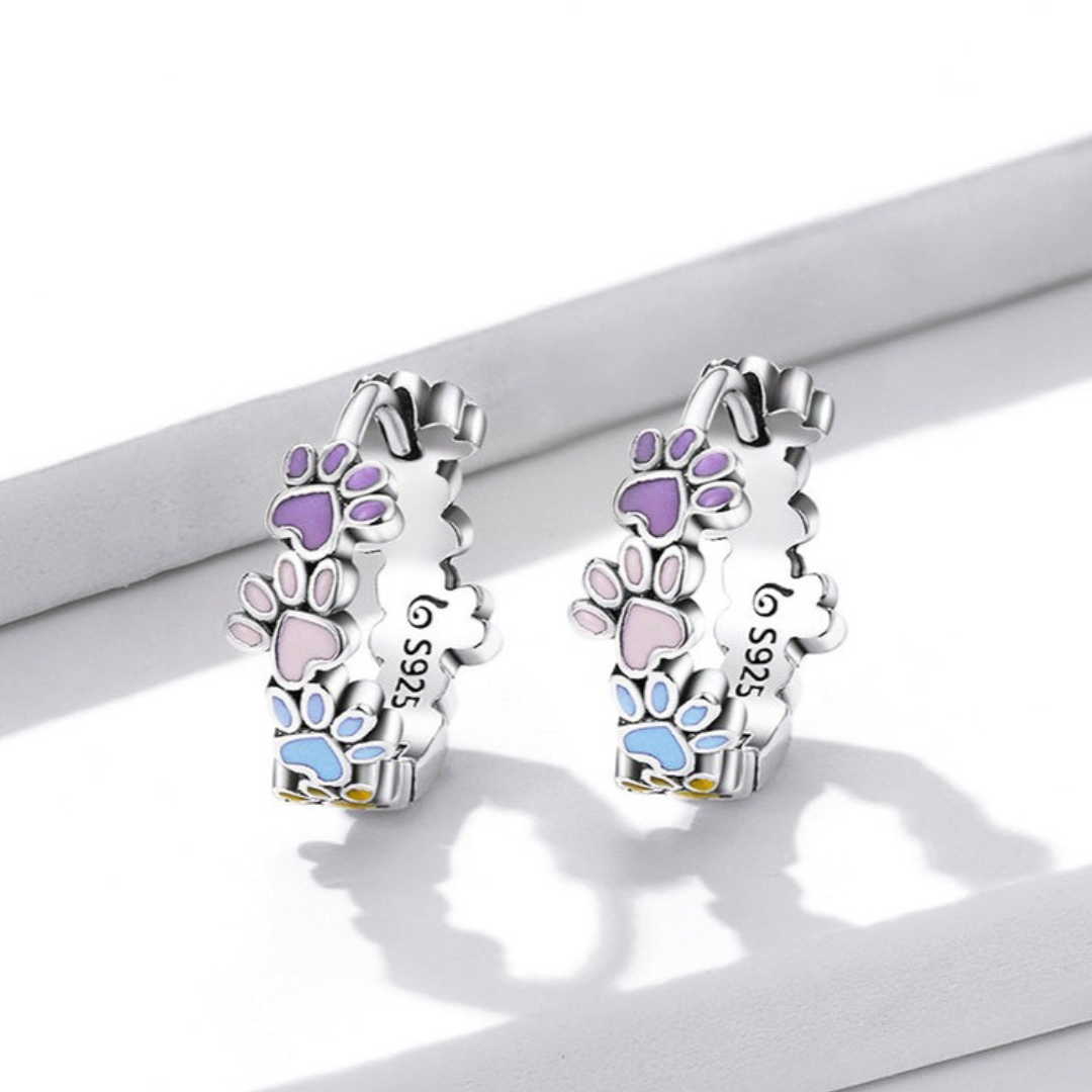 Clara Colorful Paws Hoops 2