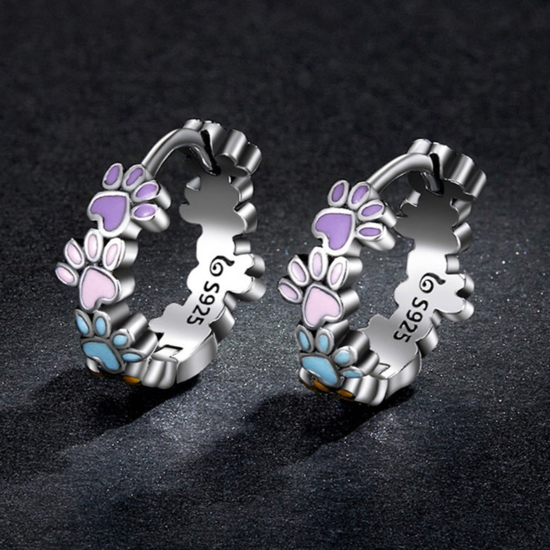 Clara Colorful Paws Hoops 4