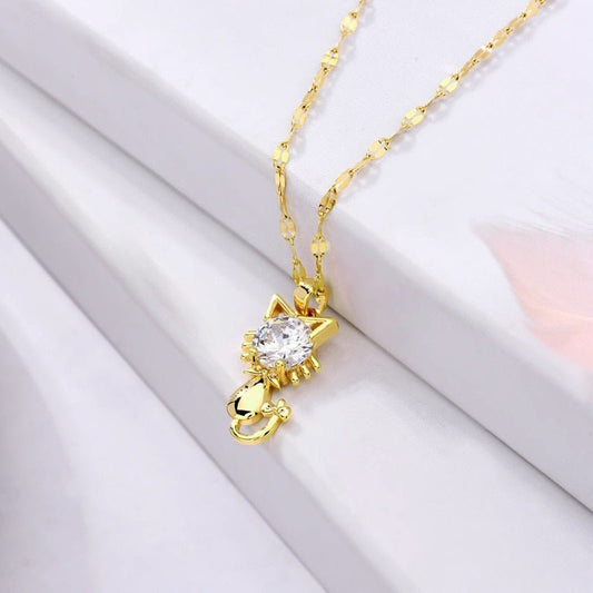 Cleo Cat Pendant Necklace 0