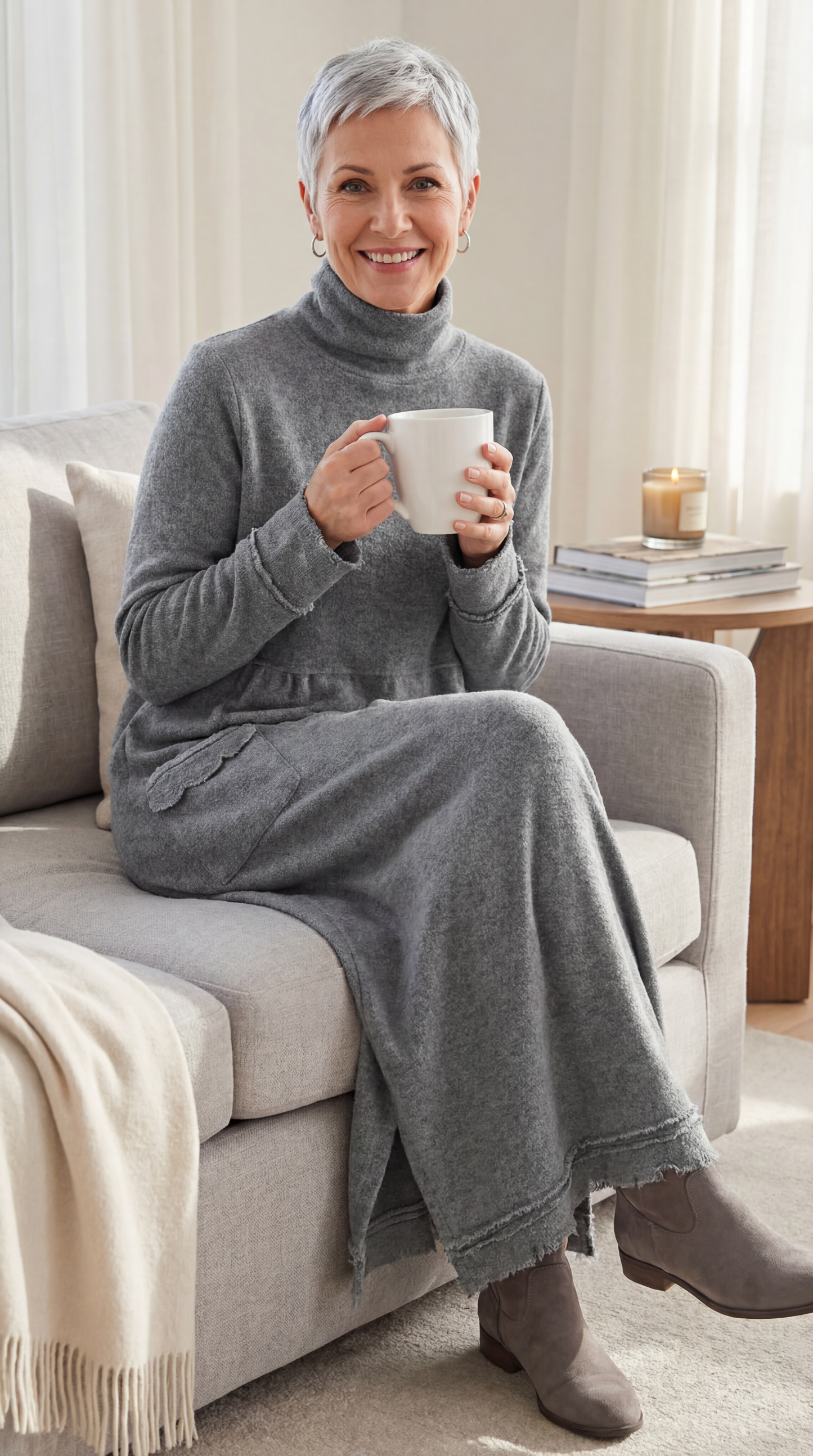 Mira Cozy Knitted Maxi Dress