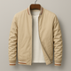 Unisex bomber jacket with contrast striped ribbed trims and front zip