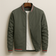 Unisex bomber jacket with contrast striped ribbed trims and front zip