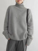 Women's ribbed turtleneck sweater with long sleeves
