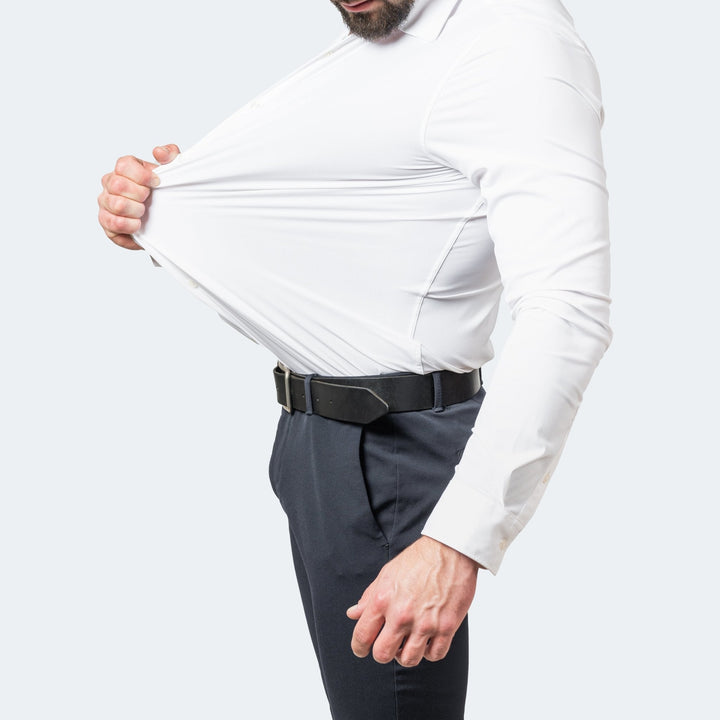 Men's slim-fit long-sleeve button-down shirt