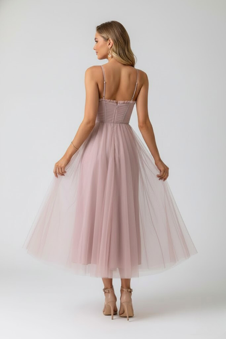 Women's Tulle Dress with Sweetheart Neckline – Formal Evening & Party Dress 5