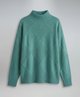 Women's geometric patterned turtleneck sweater