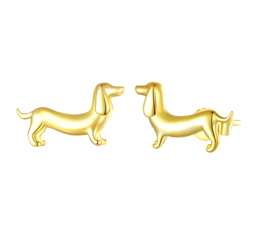 Dahlia Dachshund Earrings 1