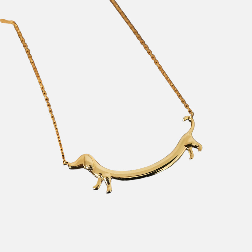 Dahlia Dachshund Pendant Necklace 0