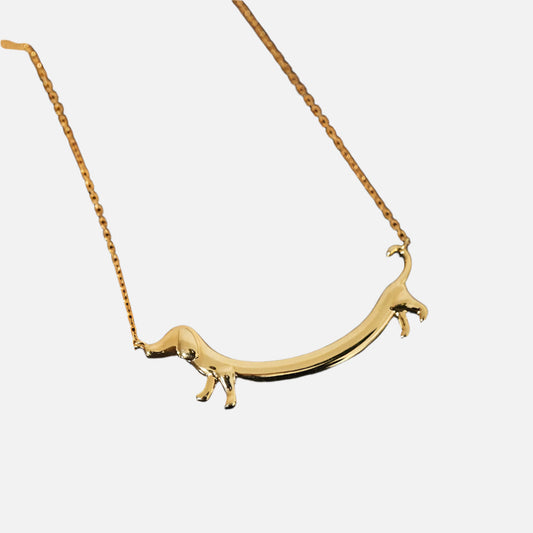 Dahlia Dachshund Pendant Necklace 0