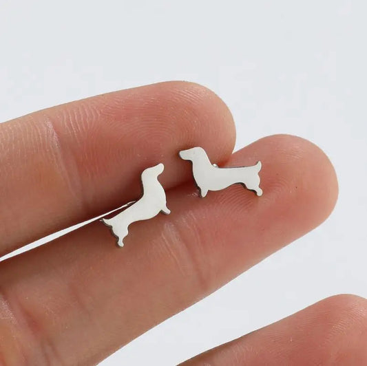 Dahlia Dachshund Stud Earrings 0
