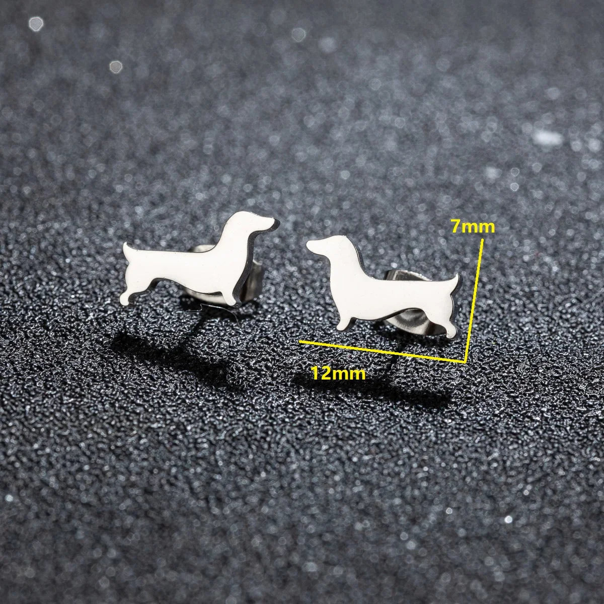 Dahlia Dachshund Stud Earrings 1