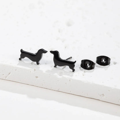 Dahlia Dachshund Stud Earrings 2
