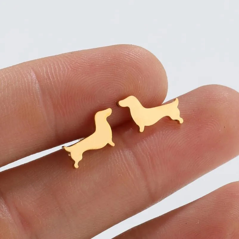 Dahlia Dachshund Stud Earrings 3
