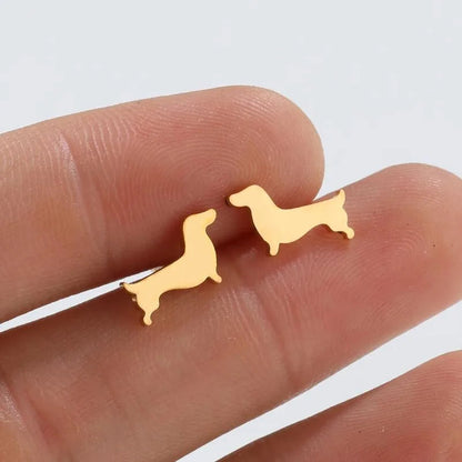 Dahlia Dachshund Stud Earrings 3