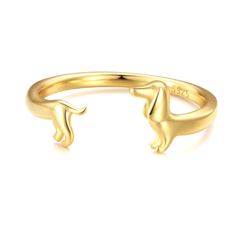 Dahlia Dachshund Wrap Ring 1