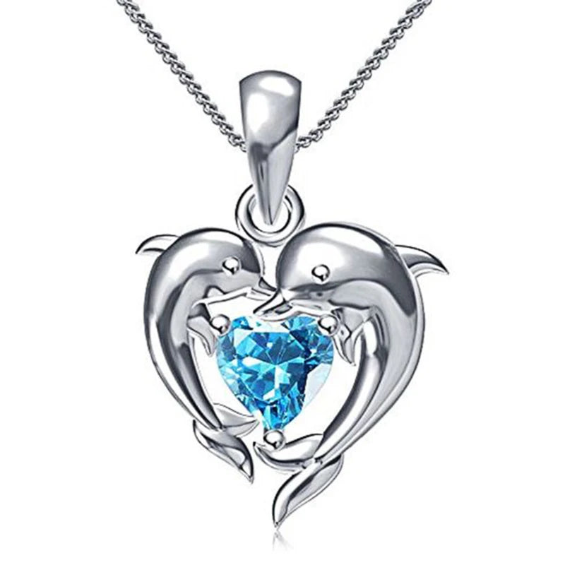 Dahlia Dolphin Heart Necklace 1
