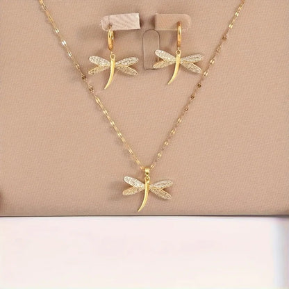 Dahlia Dragonfly Jewelry Set 1