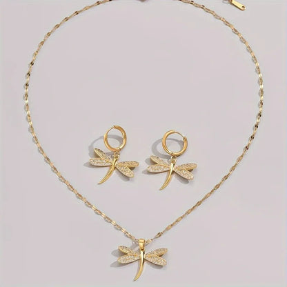 Dahlia Dragonfly Jewelry Set 2