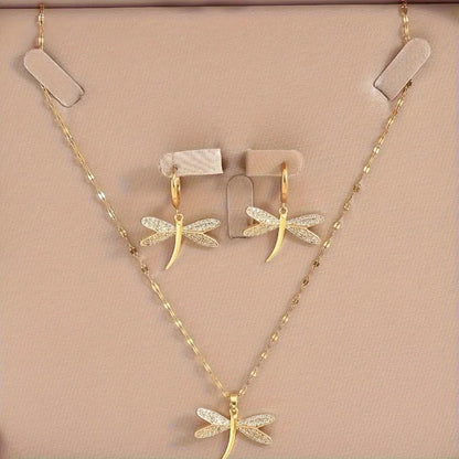Dahlia Dragonfly Jewelry Set 3