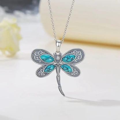 Dahlia Dragonfly Pendant Necklace 1
