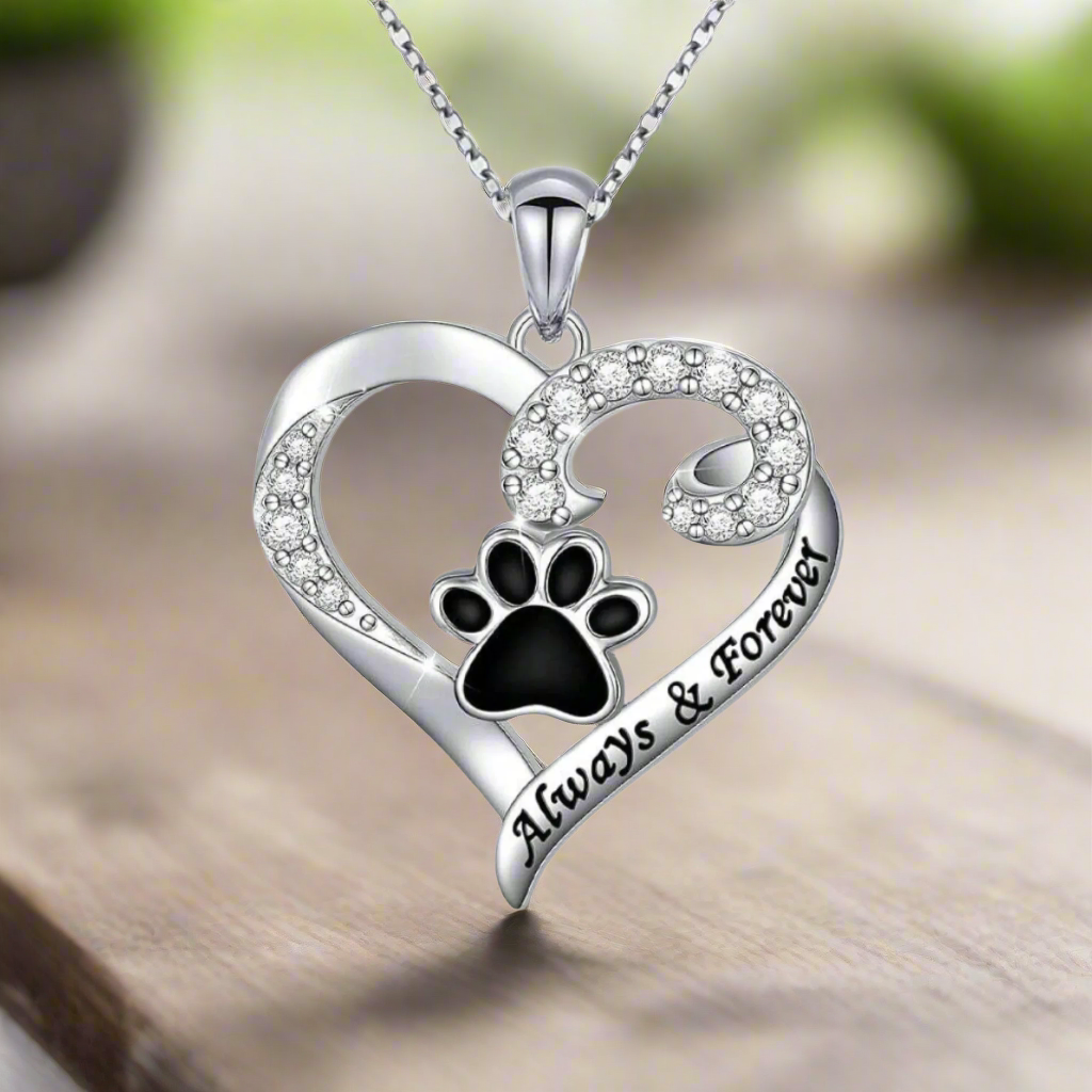 Dahlia Paw Print Necklace 0