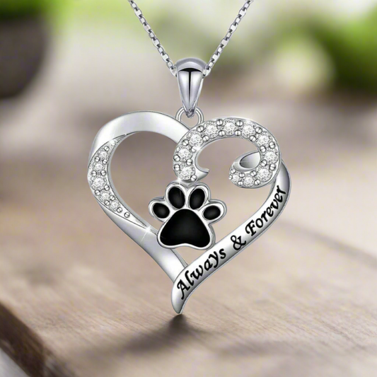 Dahlia Paw Print Necklace 0