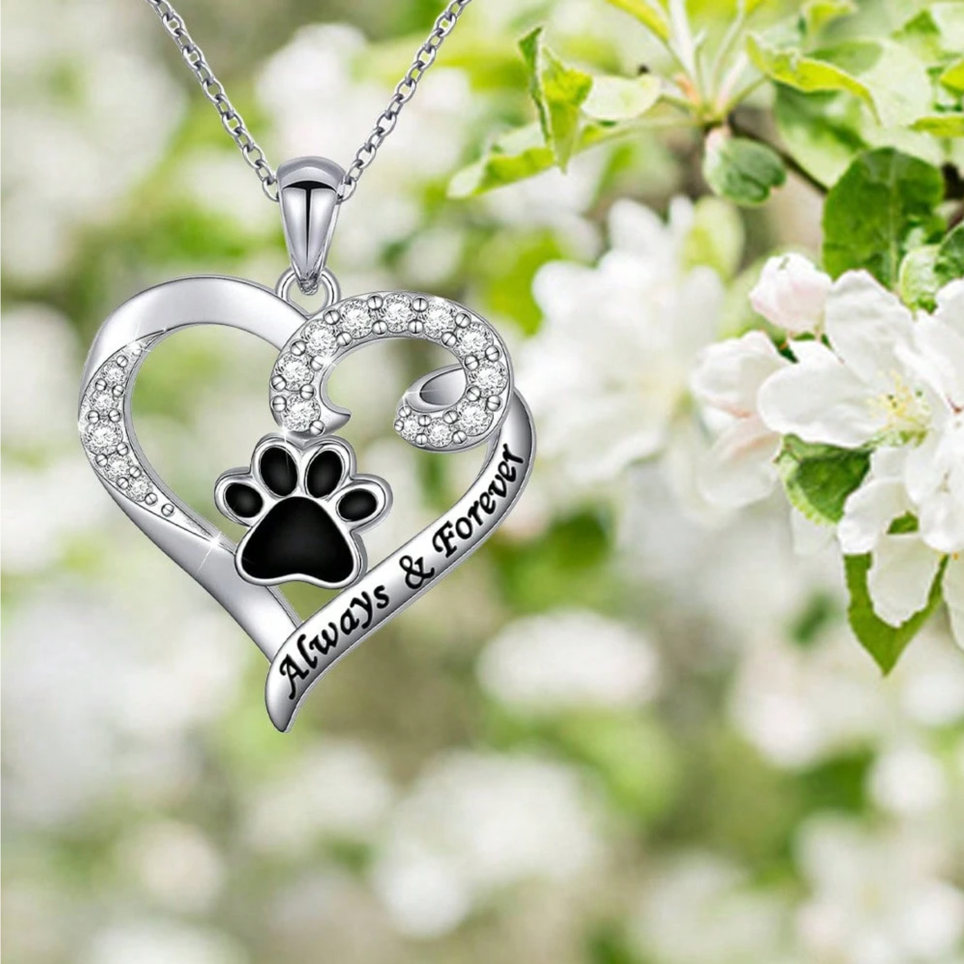 Dahlia Paw Print Necklace 1