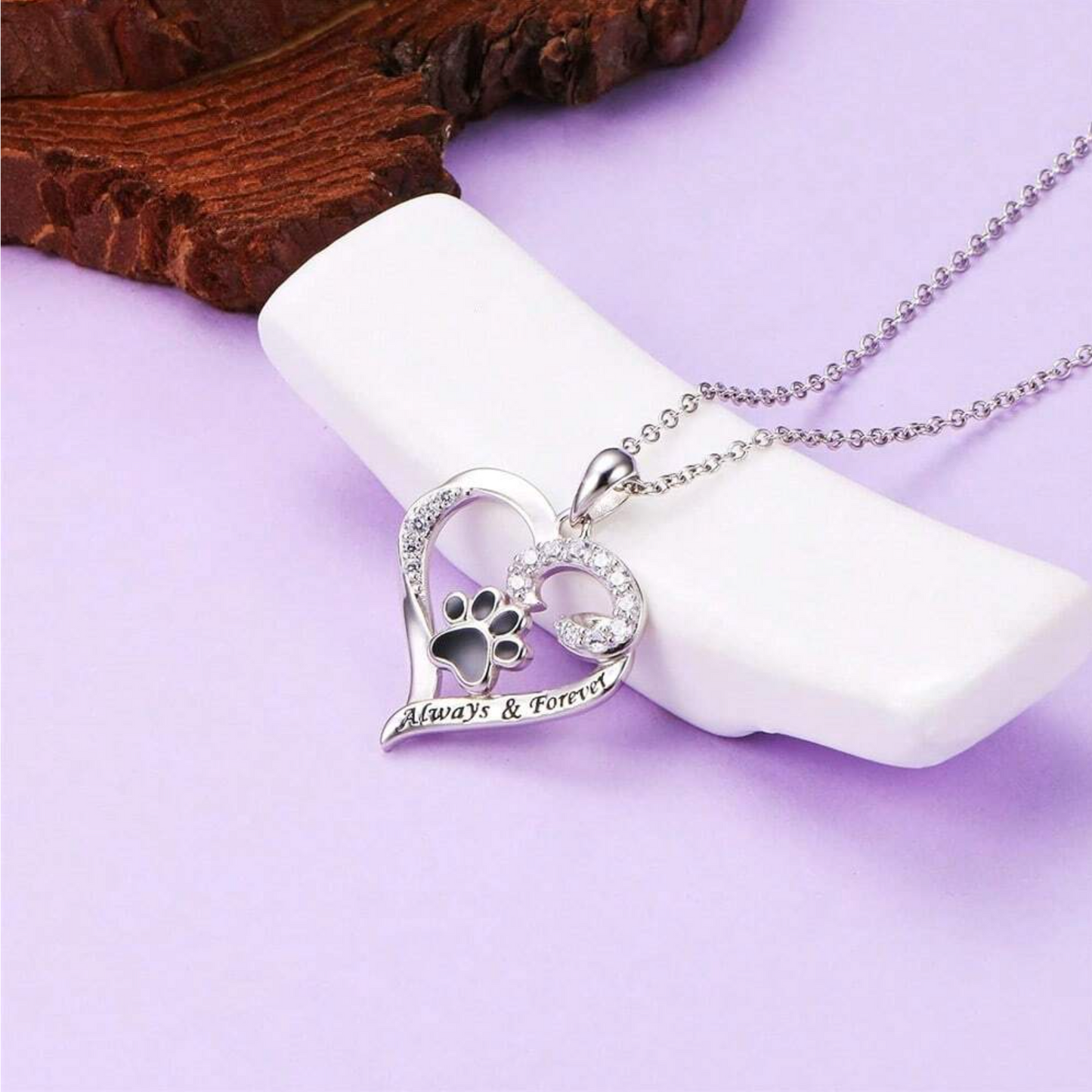 Dahlia Paw Print Necklace 2