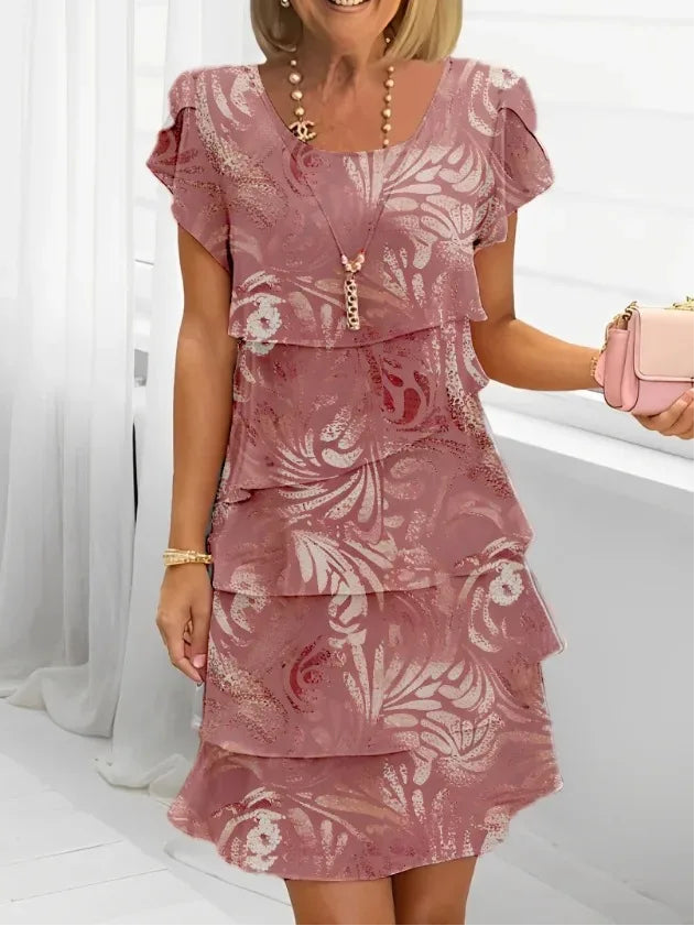 Dahlia Ruffle A-Line Dress 0