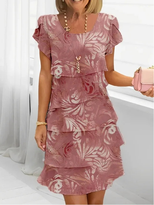 Dahlia Ruffle A-Line Dress 0