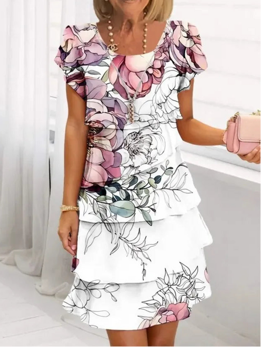 Dahlia Ruffle A-Line Dress 0