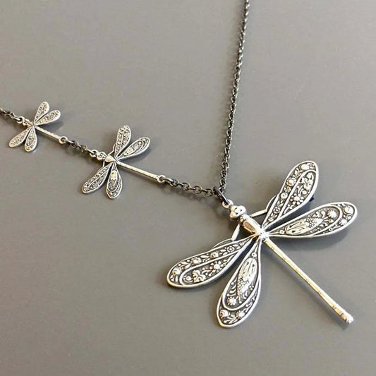 Dahlia Vintage Dragonfly Necklace 0