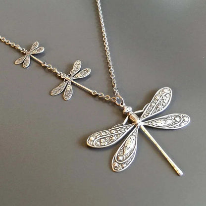 Dahlia Vintage Dragonfly Necklace 1